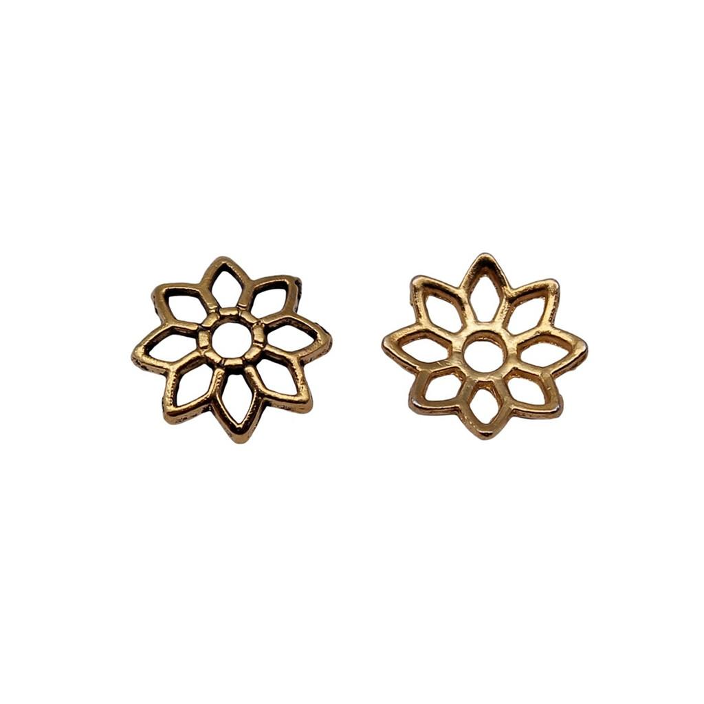 Multi Color Swirl Flower Bead Caps Spacer Beads For Jewelry Making Components