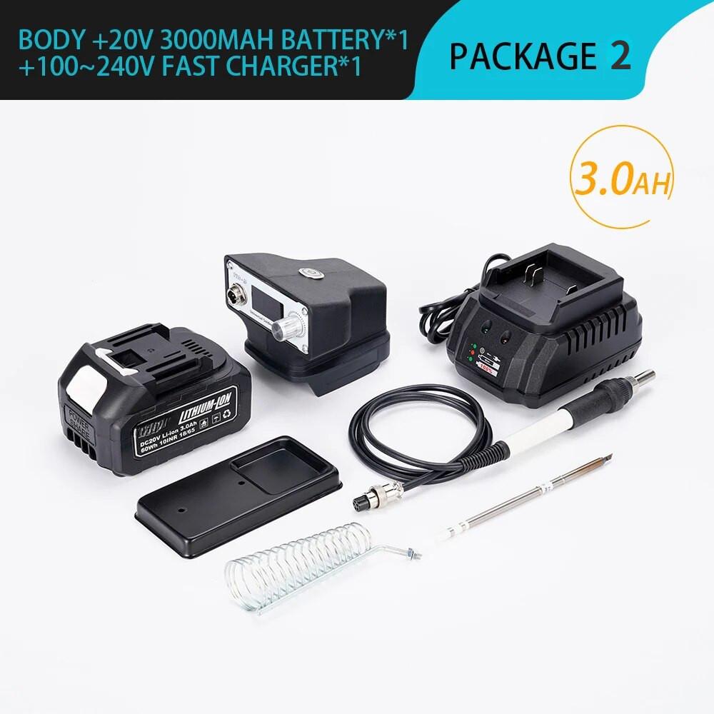 70W T12 Digital Display Electric IC Welding Soldering Iron Repair Solder Tool Wireless Portable Resistance Welder Station