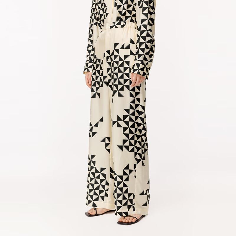 LESS 2024 Summer Casual Mulberry Silk Trousers