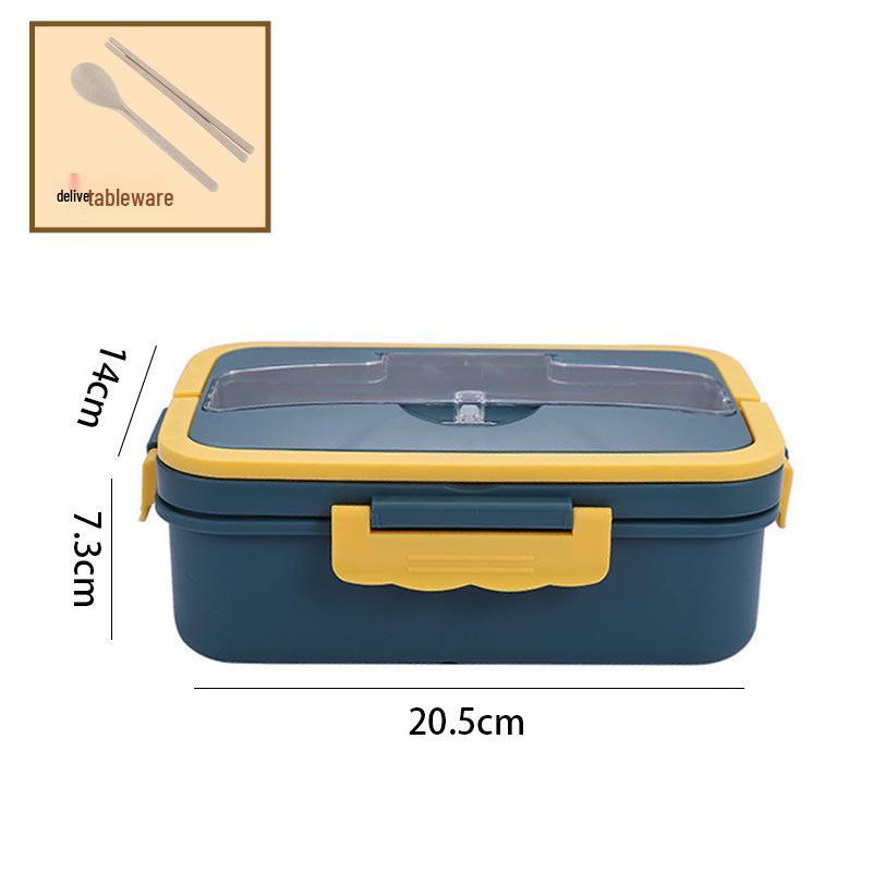Portable Wheat Straw Bento Box: Insulated, Multi-Compartment, Japanese-Style, Microwave Safe for Office Workers & Students