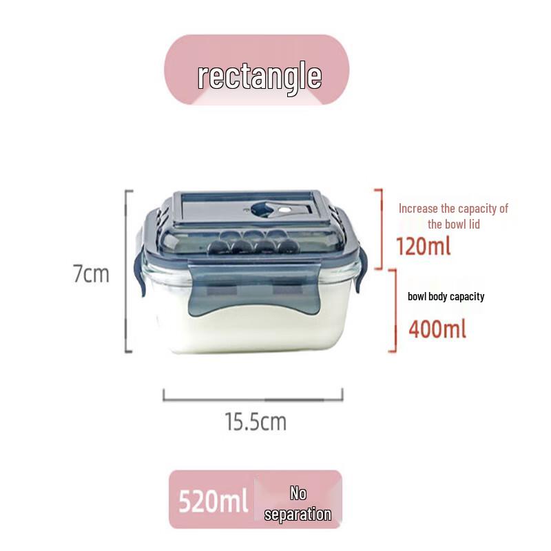 

Square Glass Food Storage Container with Buckle Lid