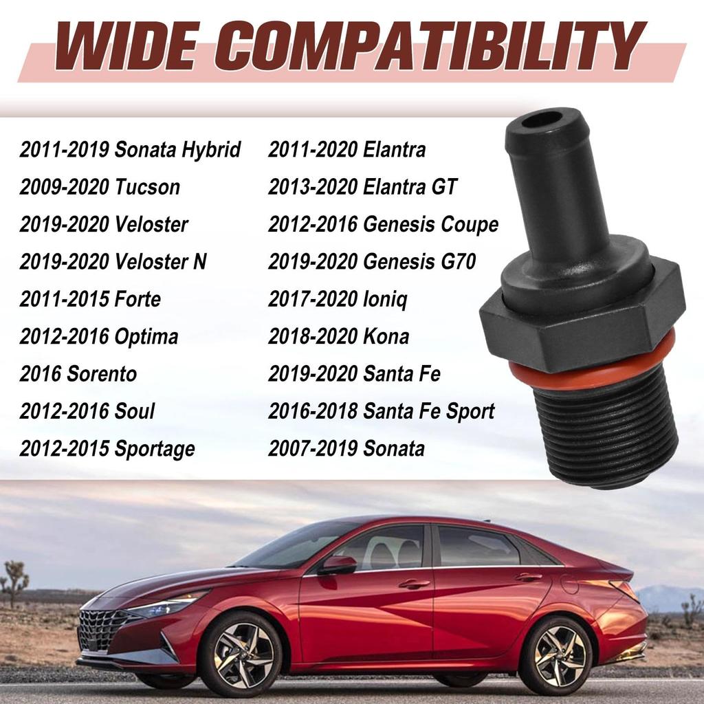 LEONTOOL 2PCS Car PCV Valve Grommet Exhaust Positive Crankcase Ventilation Fitting PCV Exhaust Control Valve Replacement Parts Accessories Accessories