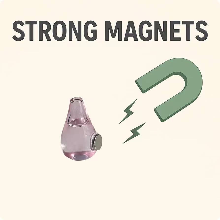 Mini Magnetic Refrigerator Flower Vase DIY Decoration Accessories Cat Whiskers Collection Glass Bottle
