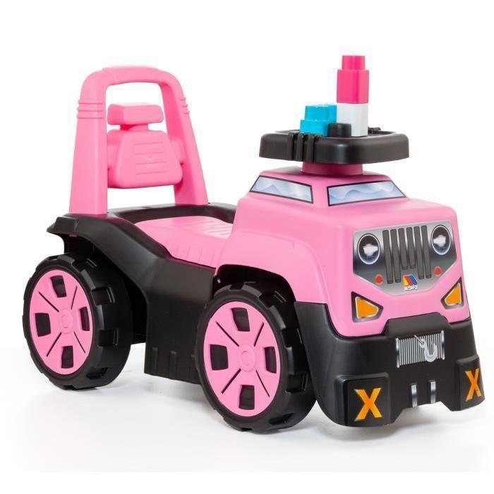 Trotteur Rose 3 en 1 - MOLTO - Suv + Jeu de blocs - Fille - Blanc - A partir de 3 ans