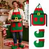 Gift Funny Christmas Apron Set Stain-proof Protective Kitchen Cooking Apron Unisex Cute Christmas Cosplay Costume Cosplay Party