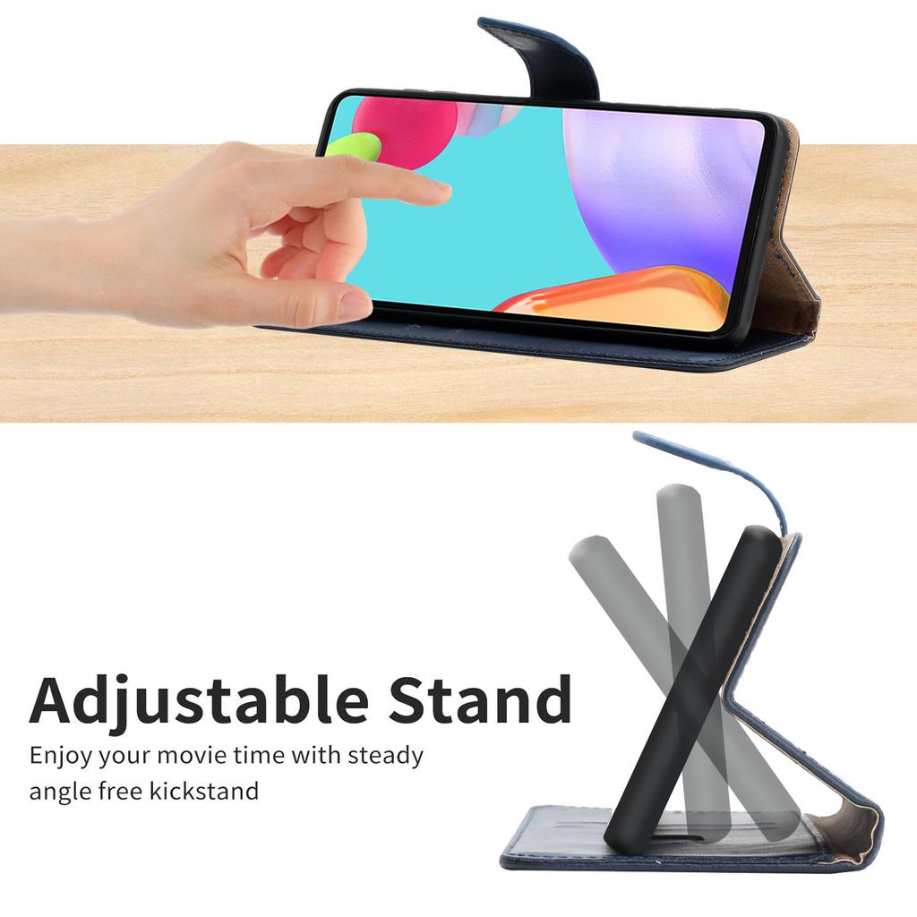 HT02 For Google Pixel 8a Case Genuine Cow Leather Stand Wallet Phone Cover