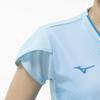 Tennis Wear Dry Aeroflow Game Shirt W Easy to Move Highly Breeze 2XL - In, Breathable, 62MAD710, Women's, Blue,
