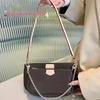 2024 Classic Monogram Leather Mahjong Crossbody Bag with Chain for Women