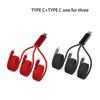 Multi USB Type C Charging Cable 5V 2A, 3-in-1 Type C Charger Cord with 3 USB-C Port for Cell Phones/Tablets