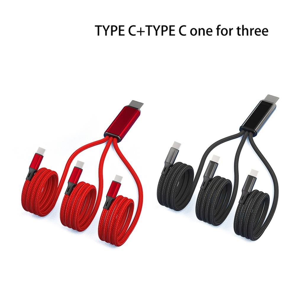 Multi USB Type C Charging Cable 5V 2A, 3-in-1 Type C Charger Cord with 3 USB-C Port for Cell Phones/Tablets