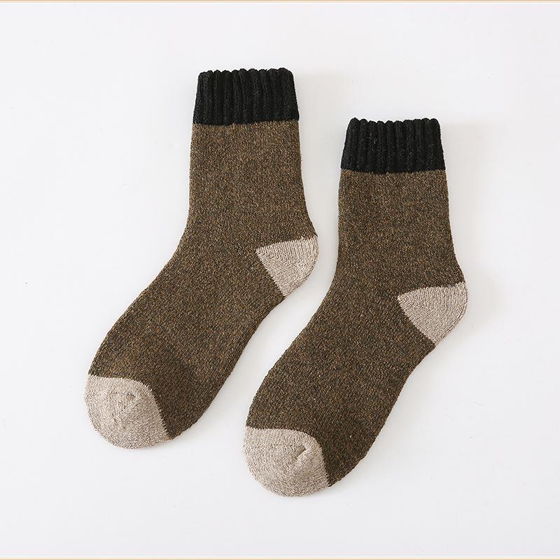 Șosete de iarnă pentru bărbați, până la jumătatea gambei, din lână, cu fleece îngroșat pentru căldură și rezistență la frig. Șosete Lungi Lânoase Super Groase pentru Iarnă