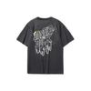 Li Ning X Disney T Shirts Unisex Black Pine Gray Crew Neck Moderate Straight Fit AHSR546-2