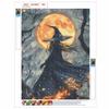 DIY Diamond Painting Canvas Witch Under Full Moon Design 5D Full Drill Art Creative Leisure Craft Home Wall Decor