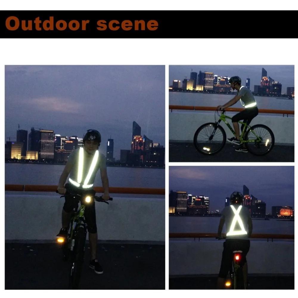 Adjustable Safety Vest Highlight Reflective Straps Elastic Band Night Running Riding Clothing Vest for Adults and Children