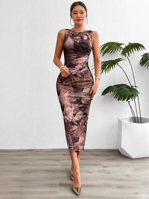 Women's Slim-Fit Sleeveless Mesh Dress for Spring/Summer 2026