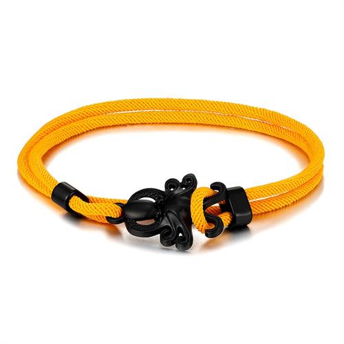 Colored Milan Rope Adjustable Hand Rope Black Octopus Multilayer Bracelet Beach Wind Vacation Wind