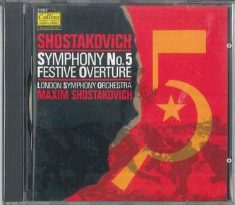 CD DMITRI SHOSTAKOVICH, LONDON SYMPHON - Symphony No.5 Festive Overture 11082 Collins Classic 1990 Germany Classical Used