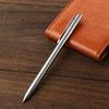 Silver Rotating Stainless Steel Office Supplies Ballpoint Pen Commercial Stationery Oil Pen