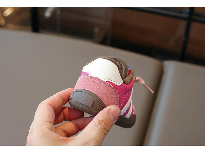 2025 Autumn/Winter Fleece-Lined Sports Shoes for Kids Aged 3-6: Girls' German Trainers & Boys' Casual Shoes