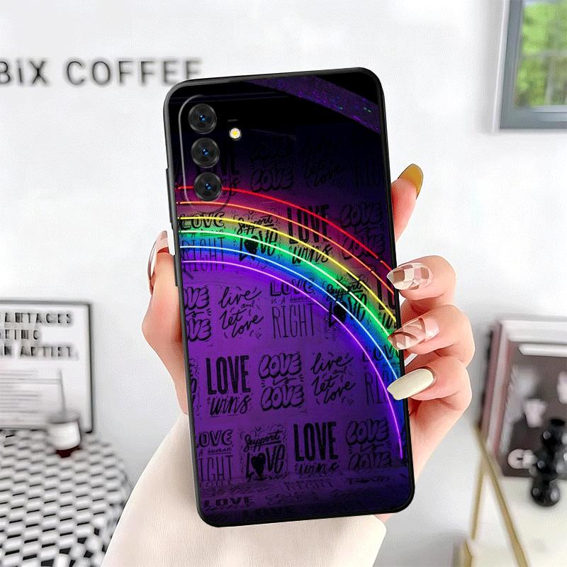 LGBT Rainbow Love Is Love Soft Phone Case for Samsung A17 A37 A57 A16 A26 A36 A56 A15 A25 A35 A55 A14 A24 A34 A54 A13 A23 A33 A5