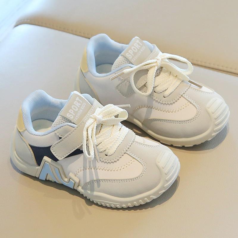 Kids Casual Sneakers Fall 2026 Boys Girls Soft Sole Lightweight Breathable PU Upper PVC Outsole Magic Tape