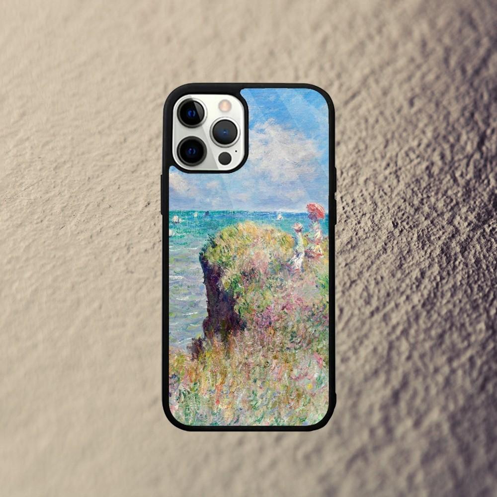 Etui na telefon ze sztuką Claude'a Moneta dla iPhone'a 15,14,13,12,11,Plus,Pro,Max Mini Magsafe Magnetyczne Bezprzewodowe Ładowanie