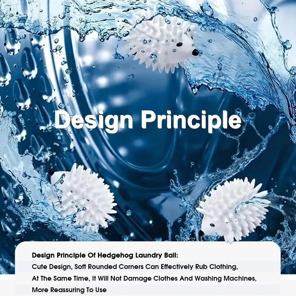 6PCS Laundry Ball White Hedgehog Stain Remover Anti Entanglement Magic Washing Cleaning Tangling Clothes Universal Washing Machines