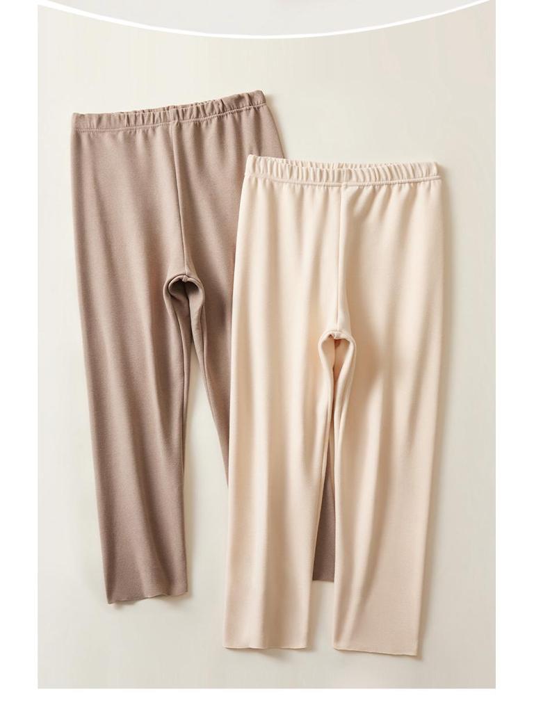 Women's High-Waist Velvet Fleece-Lined Thermal Pants - Seamless, Anti-Static, Cold-Proof Autumn Base Layer