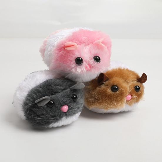 Katzen Zugmaus Interaktives Katzenspielzeug Bewegliche Vibrationsmaus Flauschige Plüschmäuse Spielzeug für Katzen Kätzchen Haustiere Indoor-Bewegung Unterhaltung