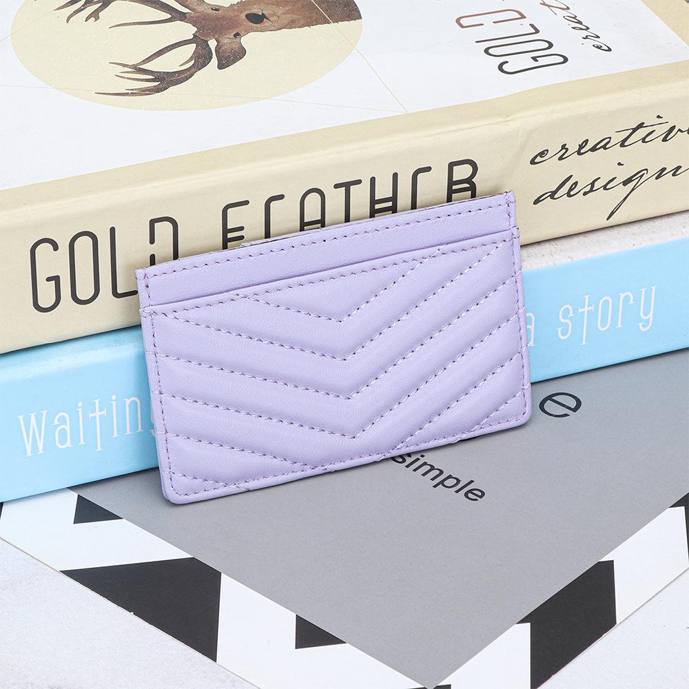 2026 Women Credit Card Holder Wallet Luxury Slim Credit Card Cases Holder Sheepskin Leather Minimalist Front Pocket Small Wallet