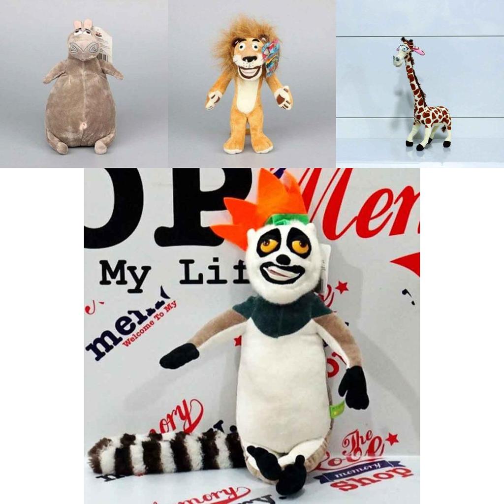Cozy And Soft Madagascar Plush Toys Including Alex Lion Marty Zebra And More