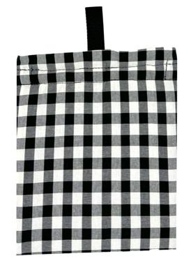 Insulated Neck Cooling Made In for Black Gingham Check BK Bag10 [miwaki] Cooler, Pouch, Case, Bag, Simple, Handmade, Japan, Boys, Motif,