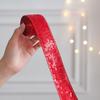 Decorative Satin Ribbon 3 8cm X 2m with Glitter Sequins for Wrapping Presents Crafting Bows and Holiday Decorations