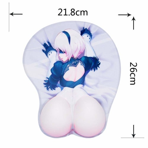 Anime Mouse Pad, 3D Boobs and Butt Mouse Pad, Chest, Manga Mouse Pad (A)