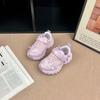 2026 Girls' Shiny Velcro Sneakers: Soft Sole, Princess Style with Rhinestones.