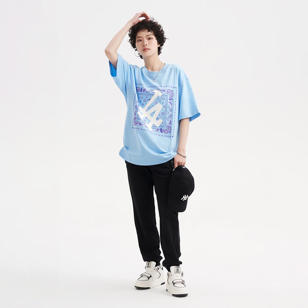 New MLB Set-in Sleeve T-Shirt Unisex Light Blue 3ATSI0133-07SBL