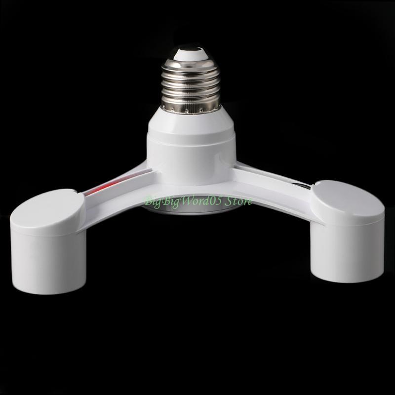 24TE E27 To Triple Lamp Holder Bulb Base Adapter Socket Converter Suitable for Light