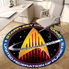 1pc Starfleet Command Emblem Round Carpet, Made of Polyester,Perfect for Decorating Office Chairs, Living Rooms,Vibrant Decorative Rug