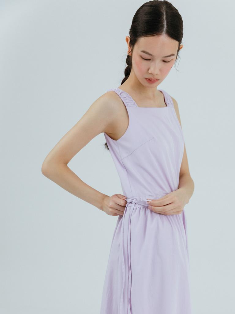 ETMON Apron Side Strap Dress Lavender