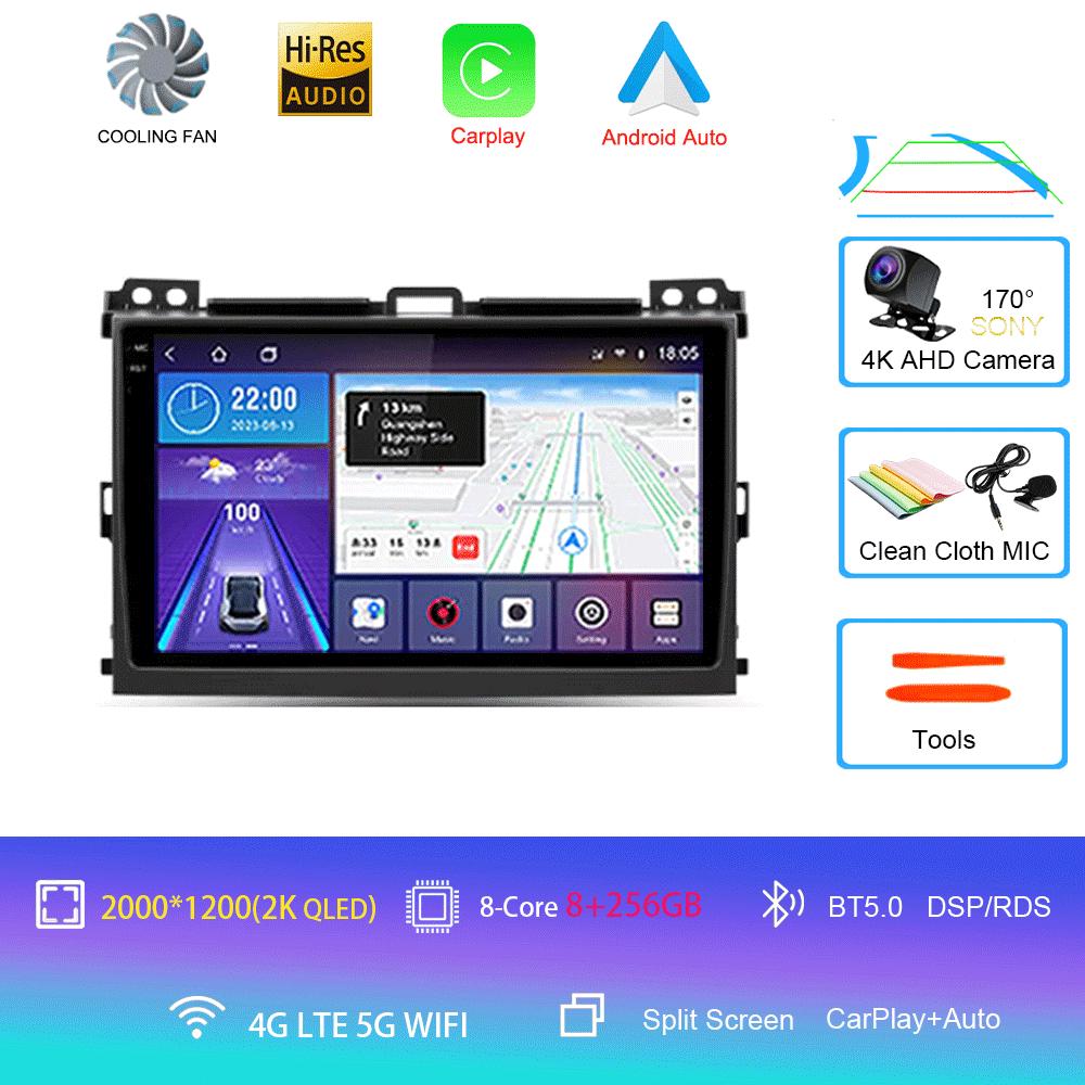 Android 14 Car Radio For Toyota Land Cruiser Prado 120 3 III For Lexus GX470 GX 470 J120 2002 - 2009  Multimedia Video Player