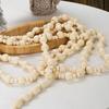 Portable Wooden Christmas Bead Strands For Indoor Holiday Decorations Tree Window Wall Hanging Festival Party Supplies