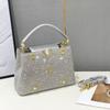 Bright Diamond Handbag New Style Women's Bag Rivets and Iron Diamond Chain Bag One Shoulder Crossbody Bright Color Versatile