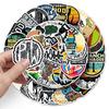 50PCS Creative Outdoor Forestry Stickers: Personalized English Graffiti for Bikes, Water Bottles, Notebooks, & Headphones