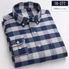 New In Shirt 100%cotton Long-sleeve Shirts for Men Slim Fit Plain Shirt Thin Plaid Striped Tops Fashion Elegants Office Clothes