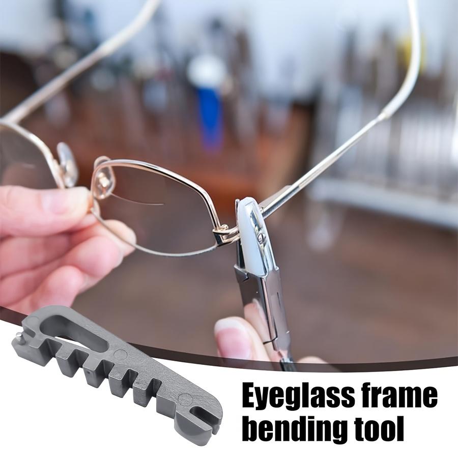 Eyeglasses temple bending adjuster, frame repair tool, temple crease repair, temple straightening correction, eyewear accessory