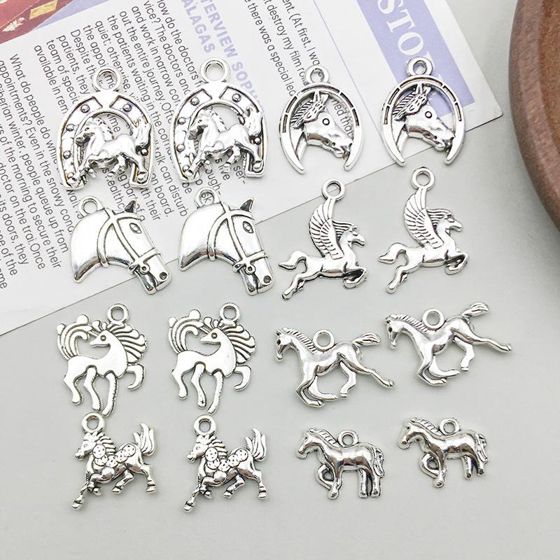 10/16Pcs Vintage Horse Charm Set For Diy Jewelry Necklaces Bracelets Earrings Making Accessories