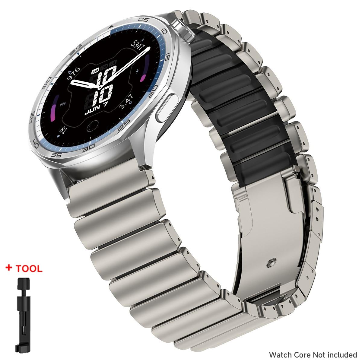 

22mm Titanium Metal Band for Huawei Watch GT6Pro GT6 GT5/4 46mm Ultimate Luxury Rubber Strap For Amazfit Watch Balance Active 2 for Huawei Ultimate