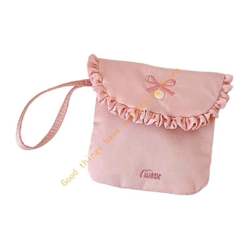 Waterproof Sanitary Pad Holder Soft Milk Velvets Fabric Feminine Essential Bag 55KF