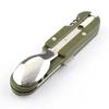 Outdoor Camping Portable Fork Knife Tableware Tools  Folding and Detachable Combined Stainless Steel Fork Knife Travel