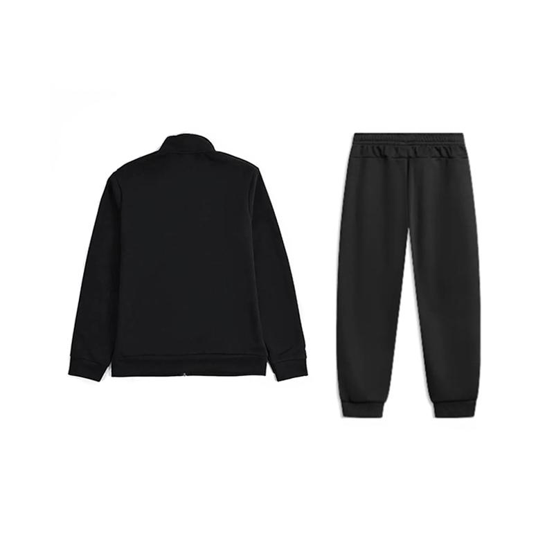 LiNing Plain Logo Minimalist Fashion Knitted Comfortable Stand Collar Cardigan Sweatshirt Casual Sports Suit Unisex Sweatshirt YWDV349-1+AKLUA73-6